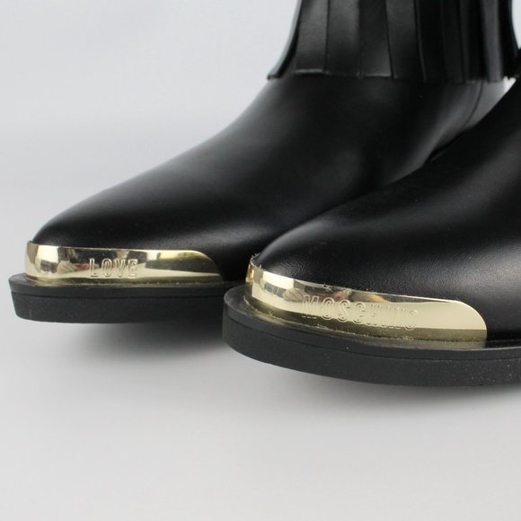 NEW LOVE MOSCHINO Fringe Western Boot - Picture 10 of 15